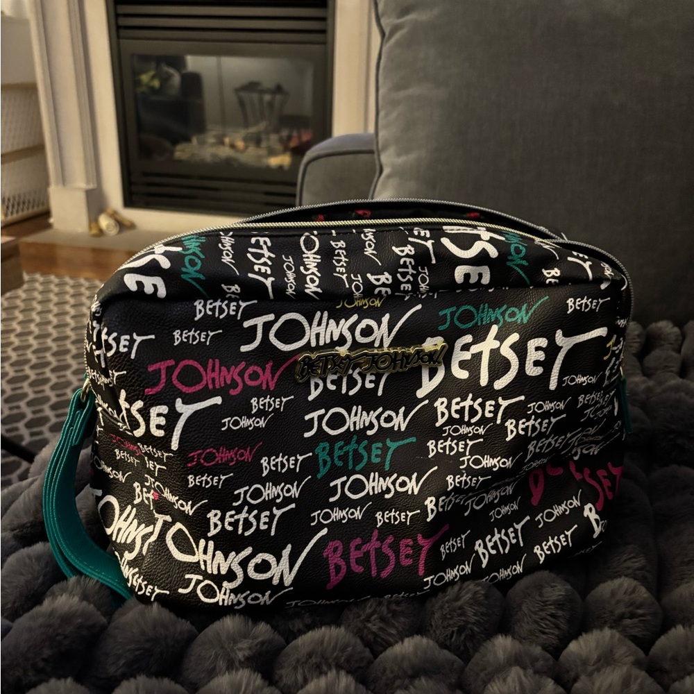 Colorful Betsy Johnson Print Travel /Make-up bag